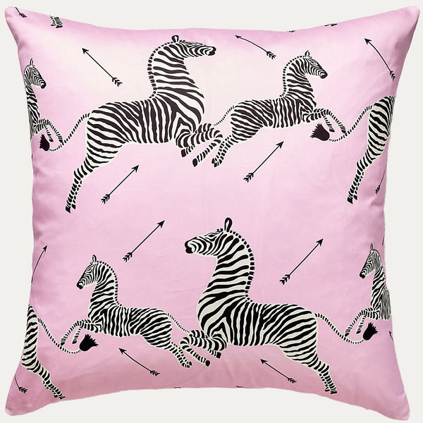 Scalamandre Zebras Petite Design in Peony Decorative Cushion