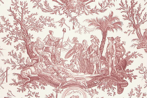 Toile La Bastille Canvas Clair Rouge