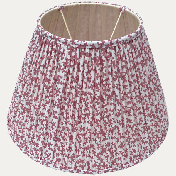 Sibyl Colefax & John Fowler Pink Seaweed on Cotton Lampshade