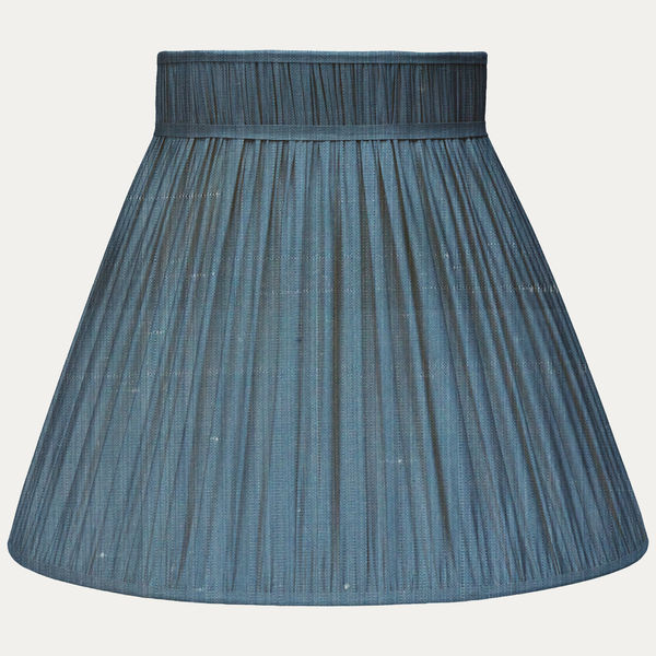 Dark Blue Strie SFJ Silk Collar Top Lampshade