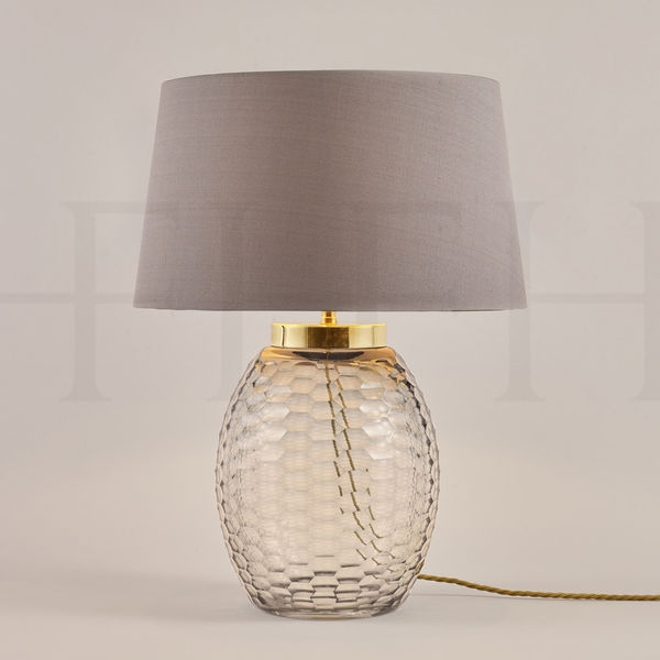 Mala Table Lamp Small Smoke Grey Honeycomb