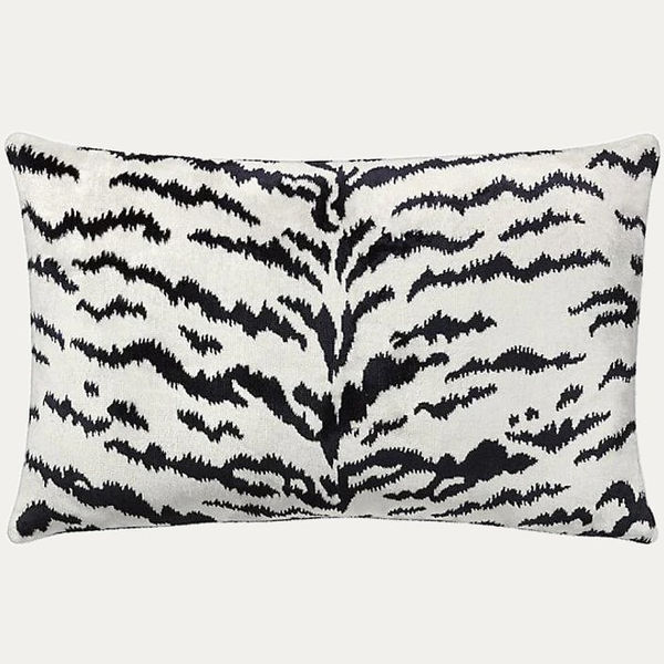 Scalamandre Tigre Off White and Black Cushion
