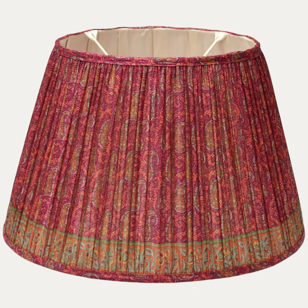 Floren, 20in/51cm Amazing Handsewn Pink Floral Lampshade