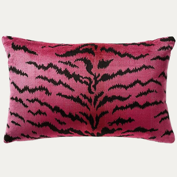 Scalamandre Tigre Reds and Black Cushion