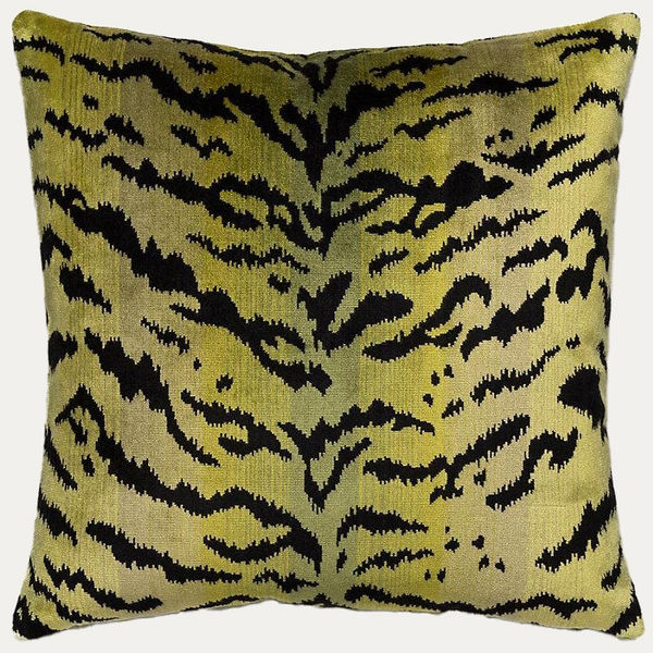 Scalamandre Tigre Greens and Black Cushion