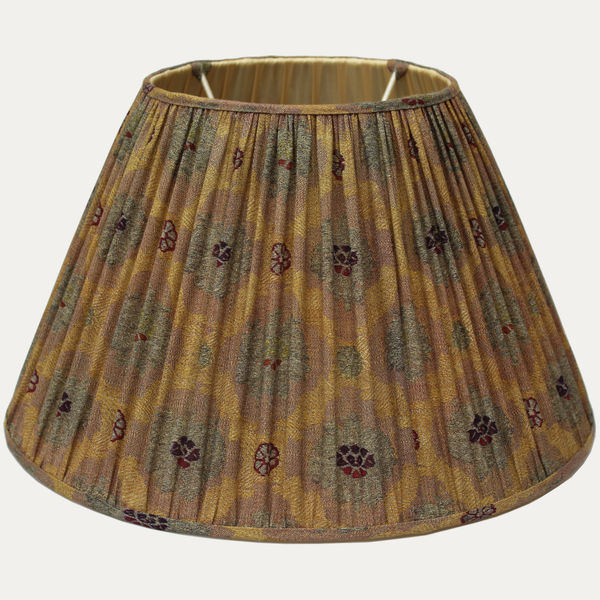Arjumand Mughal Ocra on Gold Linen Voile Empire Lampshade