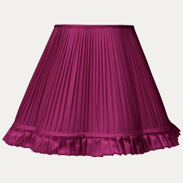 Douppion Fuschia Silk Scallop Lampshade