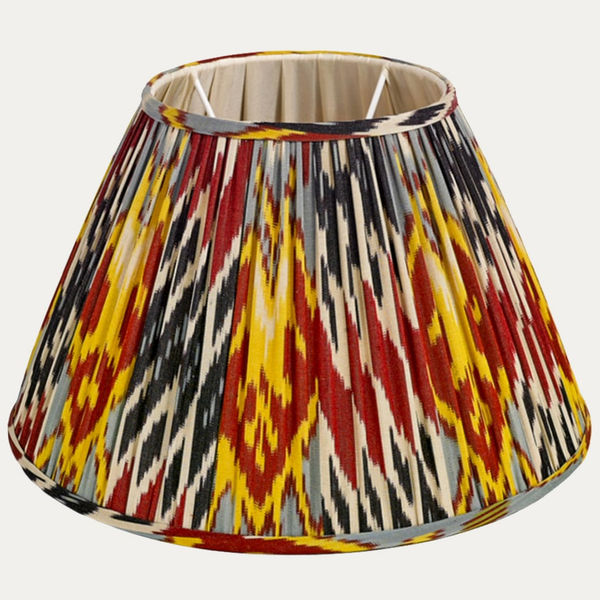 Robert Kime Navoi Ikat Lampshade with Silk Lining