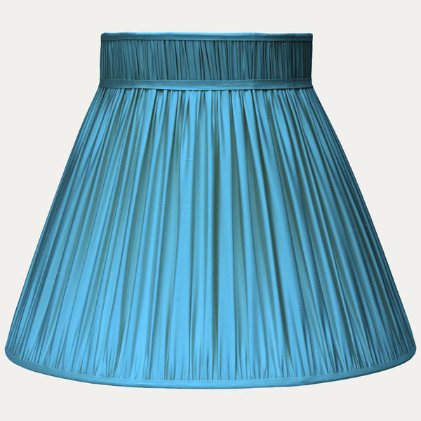 Douppion Turquoise Silk Collar Top Lampshade
