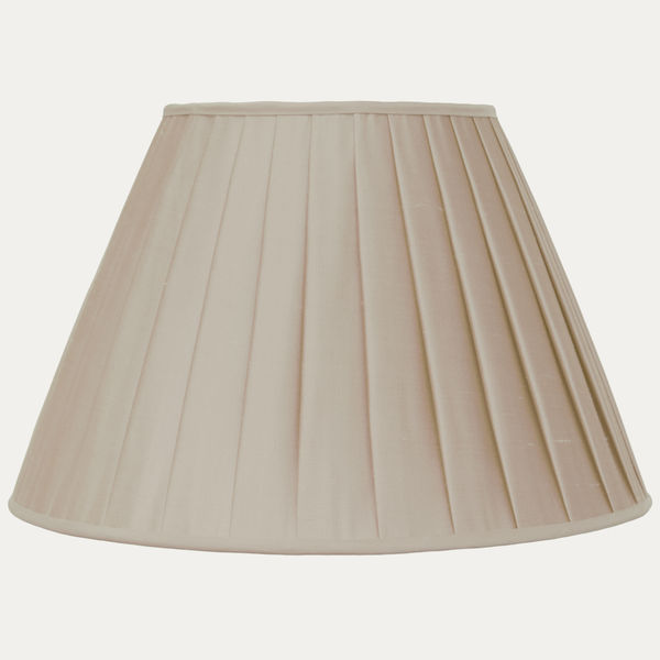 Ecru Faille Hamilton Silk Box Pleated Lampshade