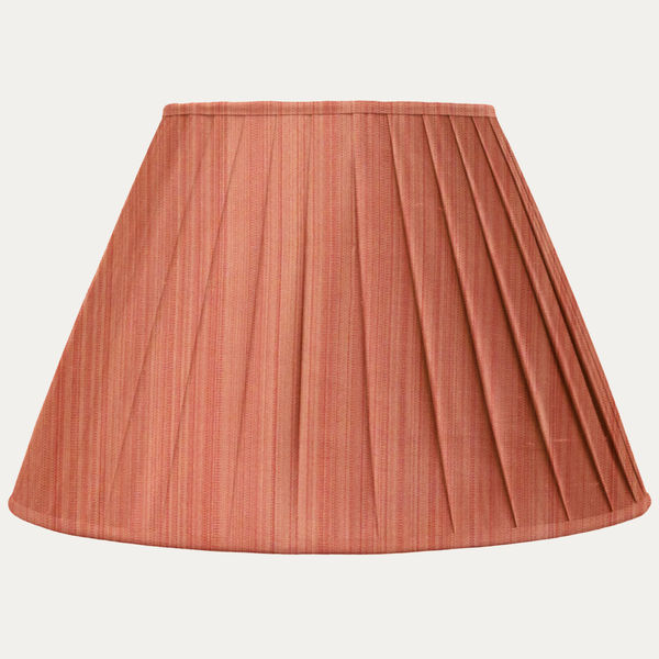 Rose Strie Taffetas Fontanges Silk Box Pleated Lampshade