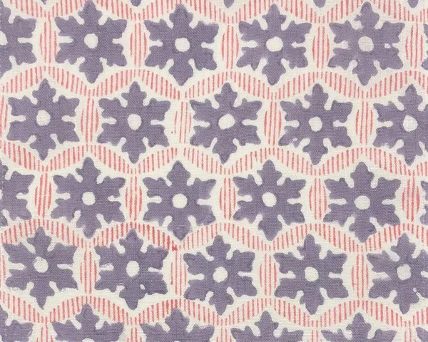 Kit Block Print Lavender Red