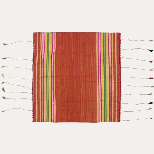 Wonderful Striped Ottoman Silk Textile with Tassels