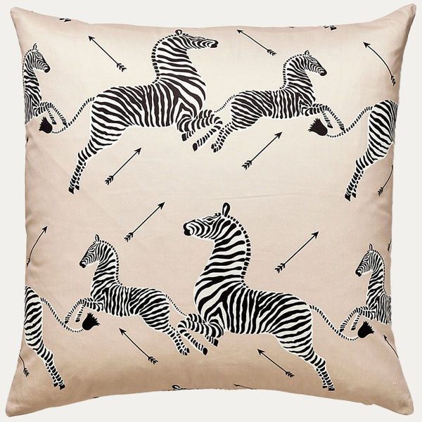 Scalamandre Zebras Petite Design in Sand Decorative Cushion