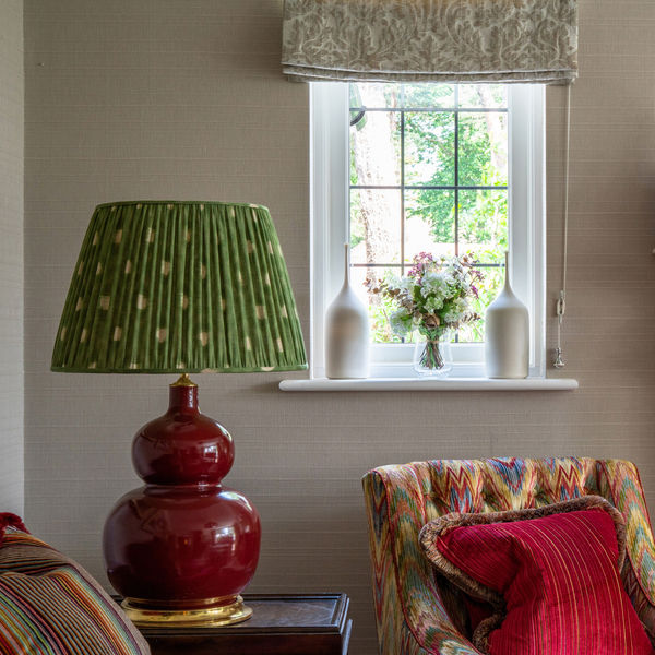 Stout Double Gourd Custom Raspberry 23k Gold with Water Gilt Base Brass and Double Cluster