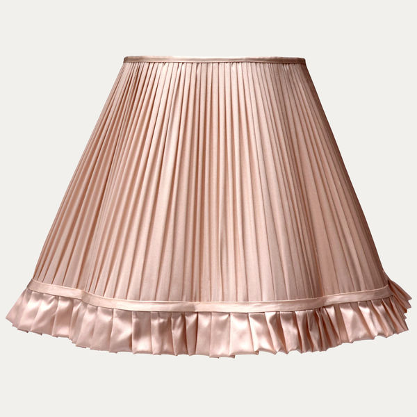 Douppion Flesh Silk Scallop Lampshade
