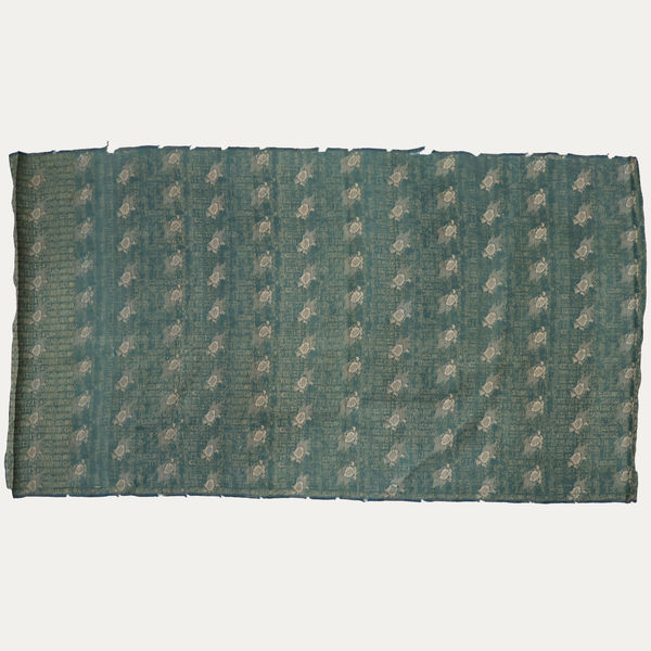Edo Period Teal Green Japanese Brocade