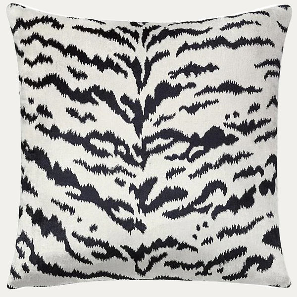Scalamandre Tigre Off White and Black Cushion