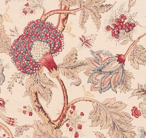 Dragon Flower Original On Beige