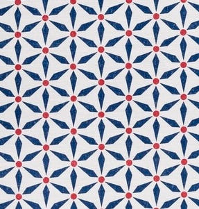 Great Morroco Blue Red On Oyster