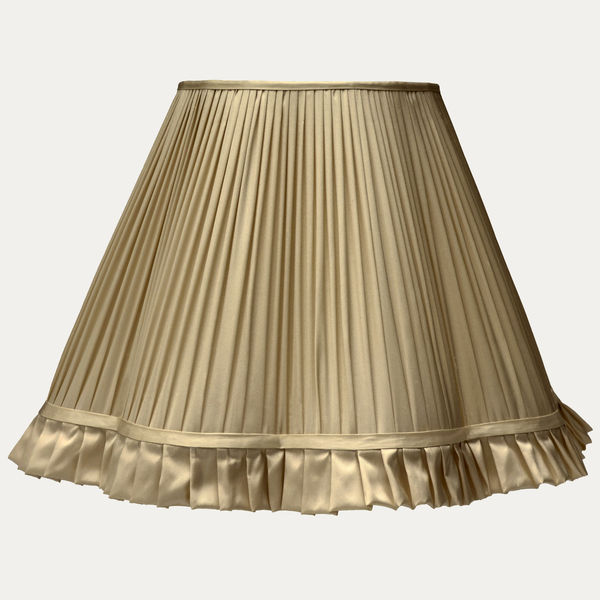 Douppion Light Bronze Silk Scallop Lampshade