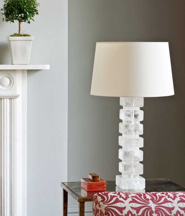 Rock Crystal Column Table Lamp