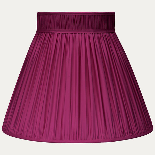 Douppion Fuschia Silk Collar Top Lampshade