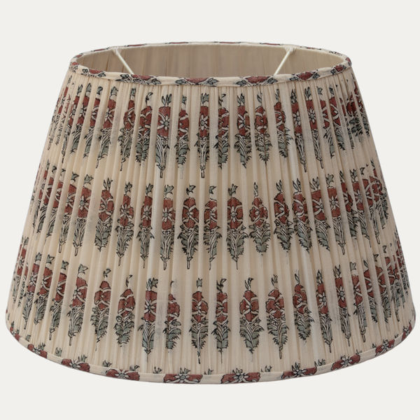 Robert Kime Field Poppy on Muslin Lampshade with Silk Lining