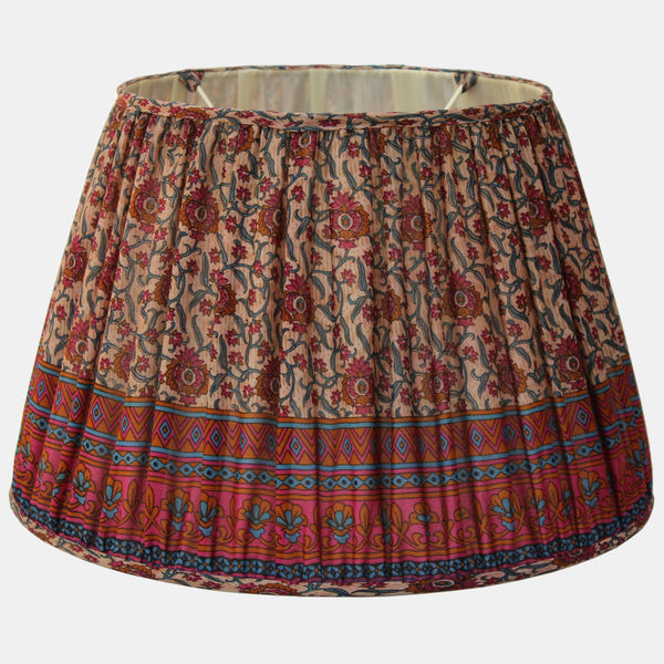 Beautiful Vintage Georgette Floral Sari Lampshade