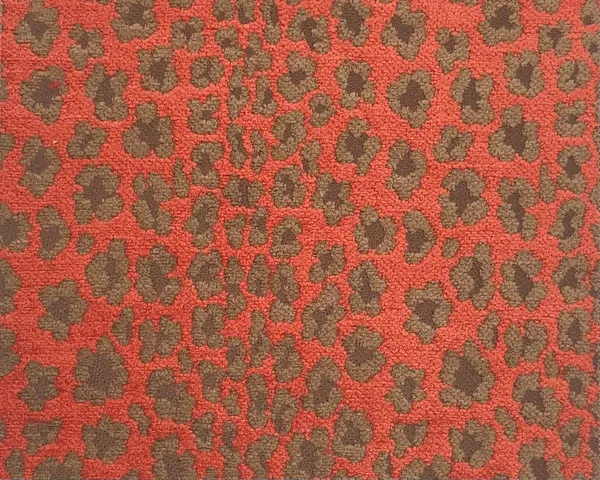 Reversible Leopard Chenille Red Brown