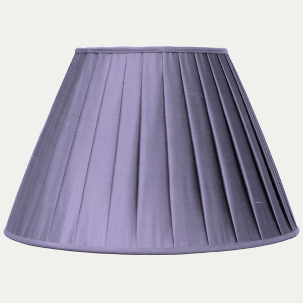 Douppion Amethyst Silk Box Pleated Lampshade