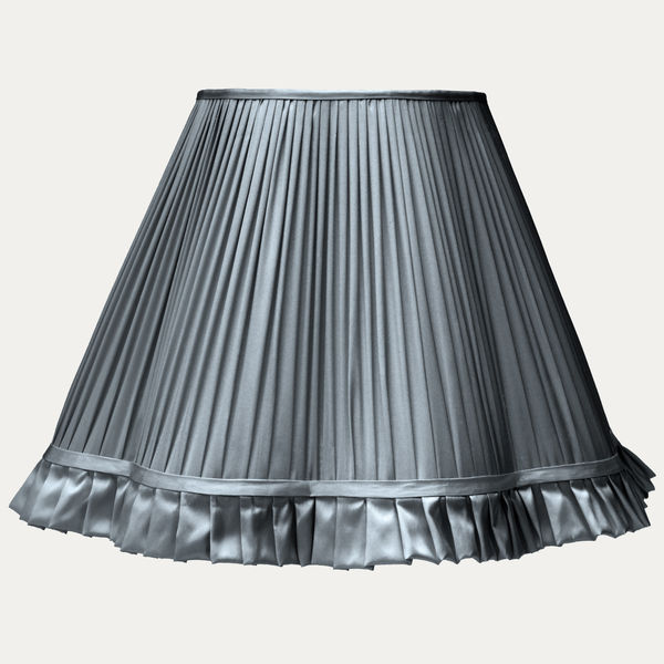 Douppion Fossil Silk Scallop Lampshade