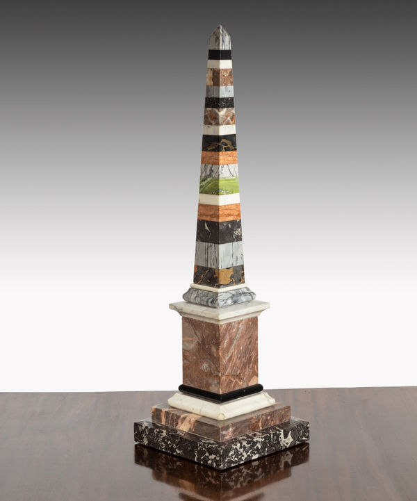 Grand Tour Marble Obelisk Circa 1880