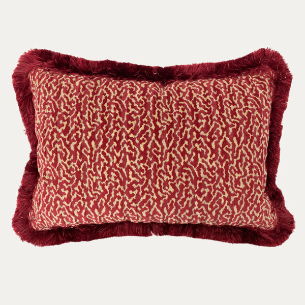 Jane Shelton Safari Red Decorative Cushion handmade by Floren