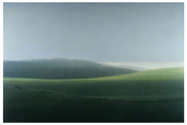 Michael Dell, Split Field With Hanging Sky, 2024