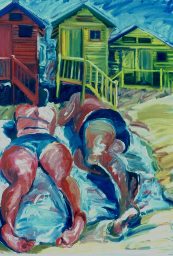 Muizenberg Cabins, 1981 Oil on canvas 160 x 150cm