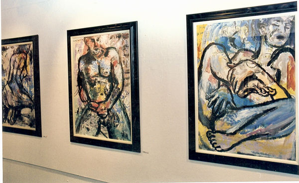 AVA 2000 installation view, 2000 Mixed media on paper installation
