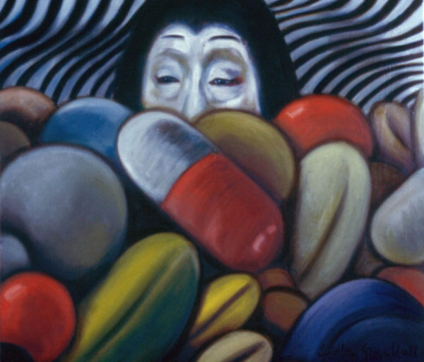 Sensori, 1984 Oil on canvas 79 x 84cm
