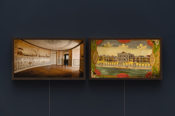 Ali Kazma Series Lisbon - Istanbul IV-V, 2025 Light box in oak, printed on laminated vinyl 38,5 x 66,6 x 6,5 cm (each) Edition of 3 plus 1 artist's proof