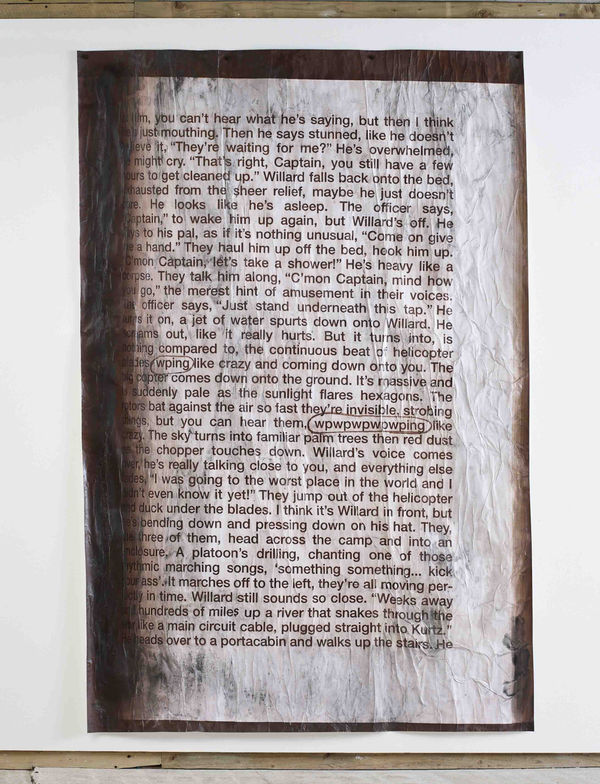 FIONA BANNER AKA THE VANITY PRESS Continuous Beat, 2017 Mixed media 370.5 x 247 cm 145.9 x 97.2 in