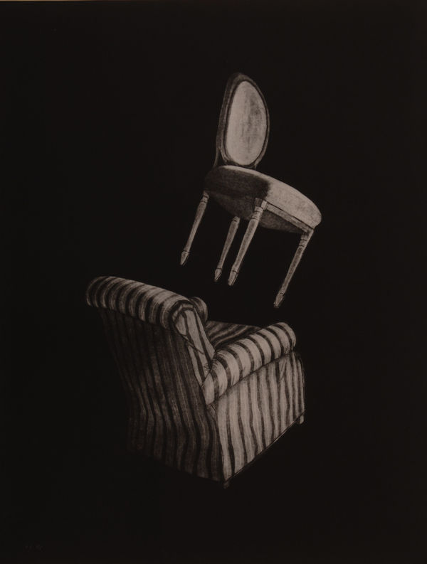Juan Muñoz Mobiliario X, 1996 Mezzotint and drypoint 160 x 120 cm 63 x 47.2 in Ed. 13 of 15