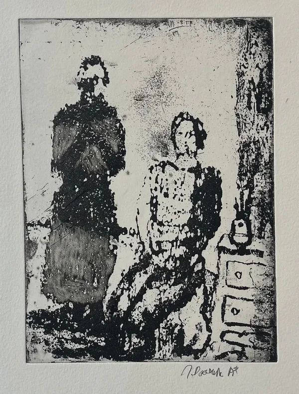 Tom Prochaska, Untitled (Two figures, one standing), N.D.