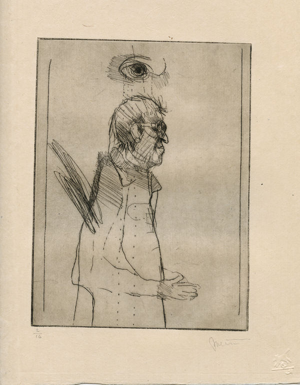 Rick Bartow, Self Looking, 2015