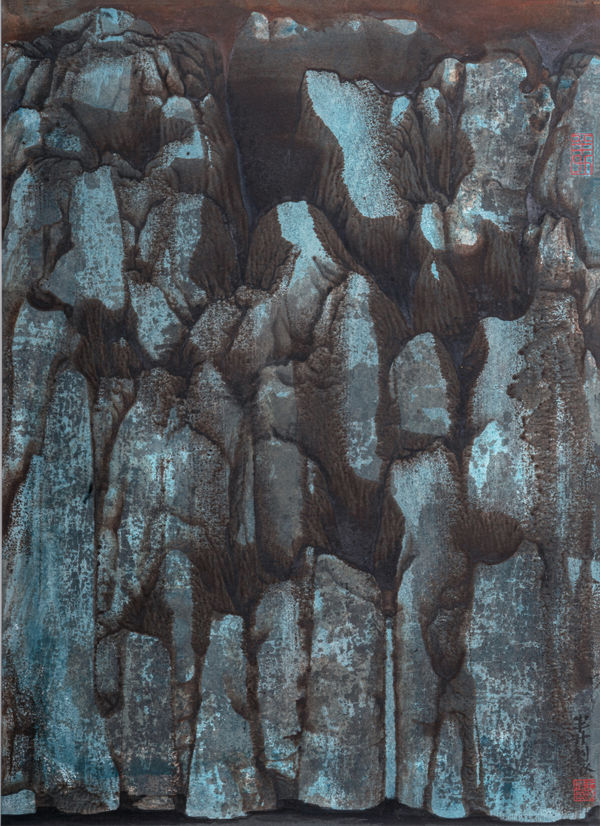 Wang Mansheng, Stone Gate Cliff Lodge 石門巖上宿, 2009