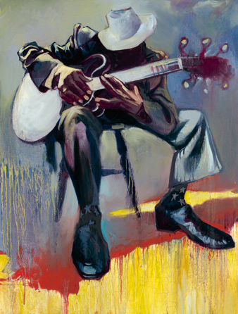 Crawlin' King Snake Edition of 75 34x24 inches Series: Outlaws, Musicians & Drunken Poets Hand embellished giclee on canvas
