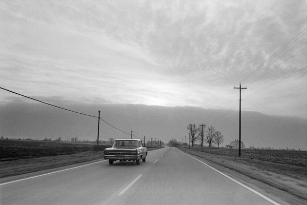 Clark Winter, Passing Car, Illinois, 1973.