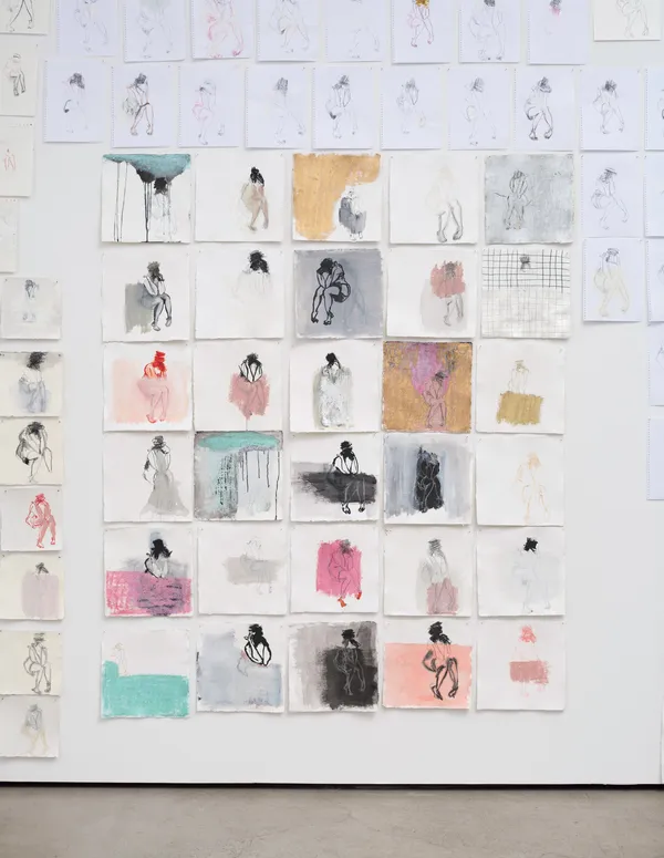 Marina Saleme Apartamento s, 2019 - 2021 desenho sobre papel 188 x 192 (conjunto de 30) / 30 x 30 cm cada