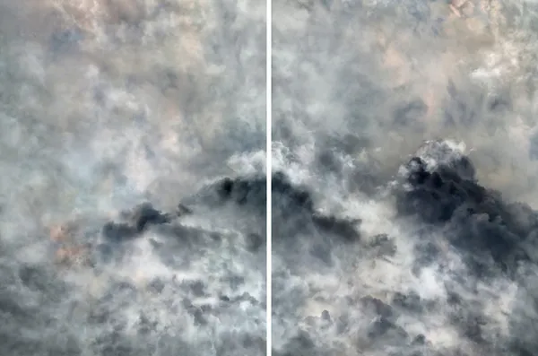 Santeri Tuori Sky # 43, 2024 archival pigment print framed, museum glass Diptych each image 180,5 x 135 cm diptych size with frames: 288 x 195,7 cm ed 2/6 + 2 AP