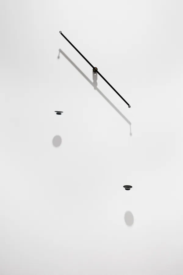 Pe Lang and Marianthi Papalexandri-Alexandri Untitled | nº 12, 2019 motor, speakers, mechanical parts 63 x 63 x 20 cm ed. 6 + 2 AP