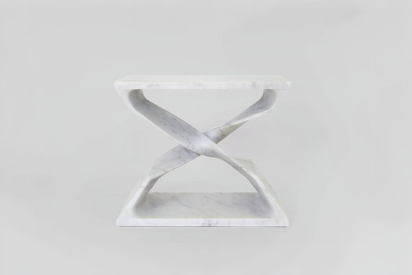 Sculptural Twist Stool (Marble)